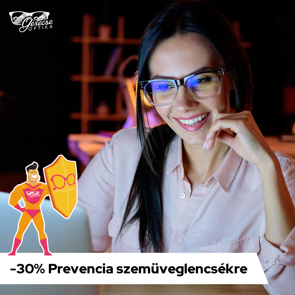 Crizal Prevencia szemüveglencsék 30% kedvezménnyel