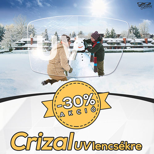 30% kedvezmény a Crizal UV lencsékre